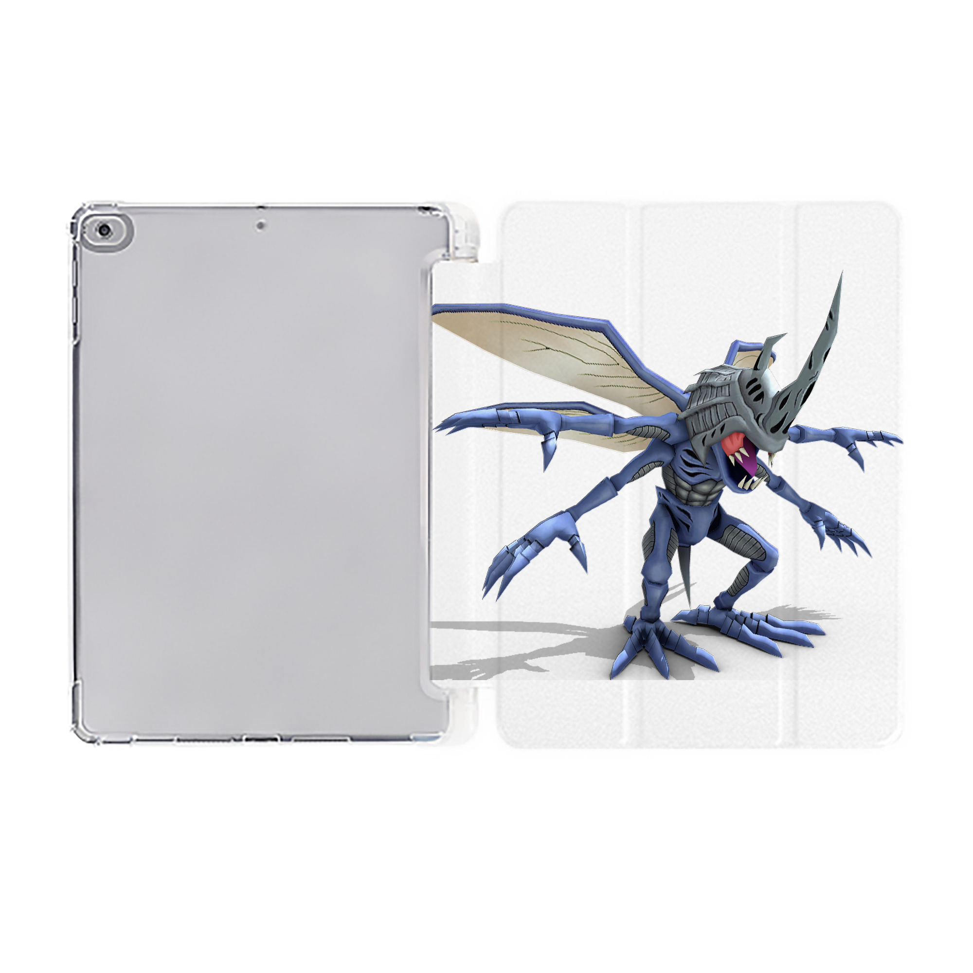 （画像用） Digimon デジタルモンスター/デジモン IPad ケース ペン収納付き 三つ折りスタンド PUレザー×シリコン 対応機種9.5/10.5/10.9インチ